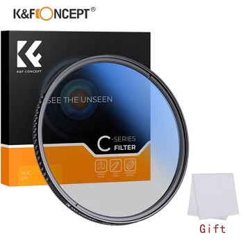 K & F Concept MC CPL Ультратонкий круговой поляризационный фильтр с несколькими покрытиями для фильтра объектива камеры 37 мм 46 мм 58 мм 67 мм 72 мм 77 мм 82 мм