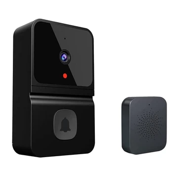 Беспроводная камера видеодомофона с беспроводным перезвоном, домофон HD ночного видения Wi-Fi Перезаряжаемый дверной звонок системы безопасности