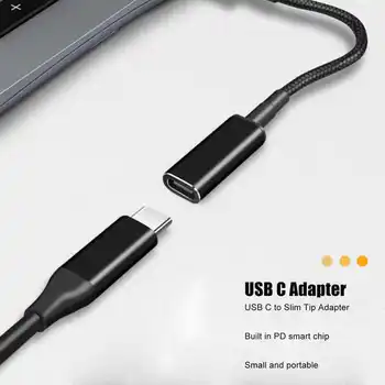 Кабель-адаптер USB C к тонкому наконечнику 100 Вт Адаптер для зарядки PD USB C для ноутбука Dell с 4,5x0,6 портами hot